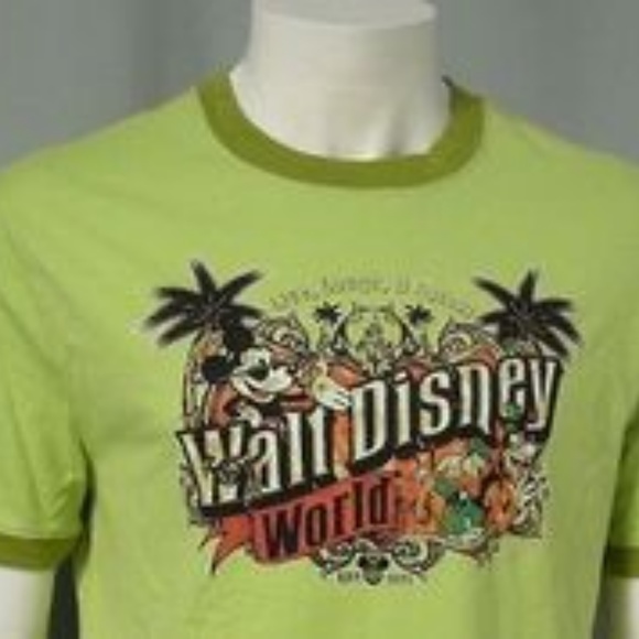 Disney Other - Disney World Live Laugh Relax Green Ringer Tee